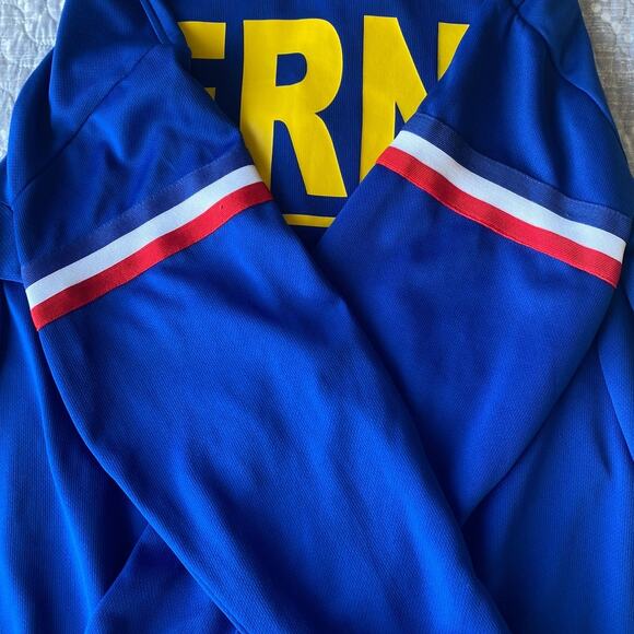 Le Coq Sportif Golf Men's Jacket Pullover 1/4 Zip Blue Yellow France Size Large - Picture 7 of 15